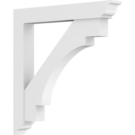 Ekena Millwork Standard Merced Architectural Grade PVC Bracket with Traditional Ends, 3"W x 30"D x 30"H BKTP03X30X30MRC01